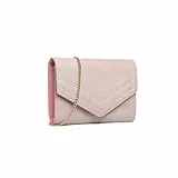 Miss Lulu Clutch Damen Wildleder-Optik Leichtgewicht Umhängetasche für Hochzeiten Partys Bälle