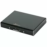 BONSYL® Kreditkarteninhaber Brieftasche mit 8 PVC-Steckplätzen, minimalistischer, schlanker Metall-RFID-Blockierer kontaktloser Kartenschutz für Männer und Frauen. (8 Slots-Schwarz)