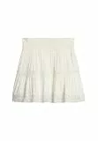 Superdry Damen Ibiza Minirock aus Spitze Wollweiß 42