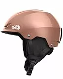 Findway Skihelm für Herren Damen,Unisex Schneesporthelm für Skifahren/Snowboard mit Belüftungssystem,Snowboardhelm für Erwachsener & Jugend,Roségold