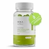 HEKA Stoffwechselunterstützende Gummies - Stoffwechsel & Appetitzügler - 60 Apfelessig Gummibärchen mit Garcinia Cambogia Extrakt - Ohne Gluten, Zucker und Laktose - 100% Vegan