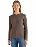 CECIL Pullover mit Strukturdetails Mushroom Taupe Melange M