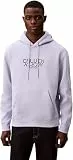 Calvin Klein Herren Hoodie Fleece Graphic mit Bauchtasche, Blau (Casual Blue), 2XL