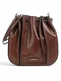 The Bridge Damentasche 4411315H Braun Bucket Eimer Camilla aus Leder Geschenkidee für Damen, dunkelbraun