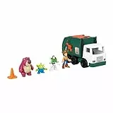 Fisher-Price Imaginext Disney Pixar Toy Story Müllwagen mit 7,6 cm großen Actionfiguren Buzz Lightyear, Woody und Lotso, Alien-Freund und Spielfahrzeug, JLC41