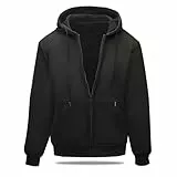 Wholede Hoodie Damen & Herren Kapuzenpullover Fleece Kapuzenpulli Baumwolle Sweatshirt mit Kapuze Basic Winter Hoodies für Männer(L)