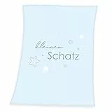 Herding Klaus GmbH Baby Best Microfaserflausch-Decke, Polyester, Blau, 75 x 100 cm, 1440216014412