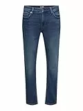 Herren O&S Slim Fit Jeans | Basic Hose Denim Pants ONSLOOM | Tapered Trousers Stoned Washed, Farben:Blau-4, Größe Jeans:33W / 34L