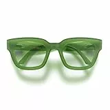 LONDON MOLE® Vegas modebrille | Zero's mit klaren Gläsern | Coole übergroße quadratische/rechteckige/trapezförmige Rahmen | Herren Damen Unisex | Federmechanik