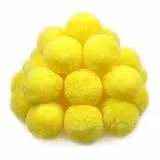 TOAOB 30 Stück Pompons zum Basteln Groß 5 cm Gelb Pompom Flauschigen Plüsch set Bälle Kunst Bommel für Dekorieren Verzieren Nähen DIY Lustige Kreativen Handwerk