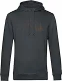 minifan Bio Berg Pullover: Berg-Gipfel - Outdoor Kapuzenpullover - Geschenk für Wanderer - Bergsteiger Outdoor Ausrüstung - Kletter Pullover - Ski Pulli - Unisex Hoodie (XL)