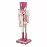 Amosfun 26cm Nussknacker-soldatpuppe Aus Holz in Macaron-Farbe Süßigkeiten Weihnachts-nussknacker- Tisch-weihnachtsornament