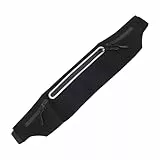 Dioche Laufgürtel, Übungsgürteltasche, wasserdichte Hüfttasche für Laufen, Training, Radfahren, Leichte, Atmungsaktive Polyesterfaser (Black)