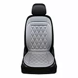 Winter Sitzmatte Auto, Autositz Auflage mit Voller Rückenlehne Autositzbezüge, Universelles Auto Sitz Auflage, Sitzauflagen, Sitzbedeckung, Autositzauflag, für Autos, LKW, SUV (Grau)