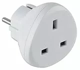 Electraline 70058 UK Reiseadapter Nach Deutschland/Europa, Weiß