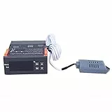 Hyuduo Digitaler Luftfeuchtigkeitsregler WH8040 Messbereich 1% -99% RH HM-40 Sensor für hohe Genauigkeit AC 220V für Luftbefeuchter Luftentfeuchter mit Temperatursensor