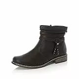 Rieker Damen Ankle Boots Z4953, Frauen Stiefeletten,uebergangsschuhe,uebergangsstiefel,flach,Stiefel,Bootee,Booties,schwarz (00),38 EU / 5 UK