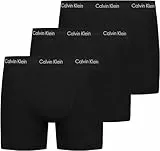 Calvin Klein Herren - 3er-Pack mittlere Taille Hüft-Shorts - Cotton Stretch, Mehrfarbig (Black W. Black Wb Xwb), XL
