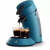 Philips SENSEO Original Plus Kaffeepadmaschine – Intensity Select, Coffee Boost, Crema Plus, 1 oder 2 Tassen, unter 1 Min Brühzeit, Mattes Design, Blau Pavone (CSA210/00)