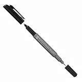 Marabu 01470003073 - Permanent Marker Graphix in Schwarz, mit Doppelspitze 1-2 mm und 0,5 mm, brillante Farben, schnelltrocknende, alkoholbasierte Tinte, geruchsarm und wasserfest