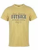 ROADSIGN australia Herren T-Shirt mit Outback Print, sportlicher Look, ideal für Freizeit & Urlaub gelb, 3XL