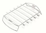 Weber Schaschlik/Kebab Set, besteht aus 5 Edelstahlspießen & Edelstahlgestell, passend für alle Holzkohle Grills ab Ø 57cm & Gasgrills ab Q2000 Serie oder größer, Antihaft-Edelstahl - Silber (6606)