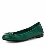 MARCO TOZZI Damen Ballerinas aus Leder mit Schleife, Grün (Green), 41 EU