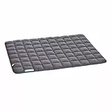 Doctor Bark Hundedecke – weiche, hochwertige Hundematte für größere Hunde, robuste Indoor-Outdoor Liegedecke, waschbar bis 95 °C (Gr. L, 100x80 cm, Grau)
