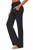 KESSER Yogahose Jogginghose Damen mit Taschen Freizeithose Straight Leg Modal Sporthose Kordelzug Damenmode Culotte Lounge Running Lang Frauen Hose