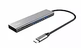 Trust Halyx Schneller USB-C-Hub und Kartenlesegerät, USB 3.2 Gen 1, SD- und Mikro-SD-Kartenlesegerät 104 Mbit/s, (Mikro) SD, SDHC und SDXC bis zu 2 TB, PC, MacBook, Chromebook, Laptop