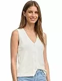 Street One Weste in Feinstrick-Optik mit V-Neck off white 40