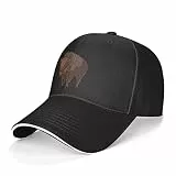 Elderly Bison Baseball Cap Sandwich Cap Dad Hat Retro Cowboy Hat Denim Trucker Hat Outdoor Sports Cap for Women Men