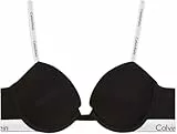 Calvin Klein Damen Demi-Cups BH Lightly Lined mit Logobund, Schwarz (Black), 75B