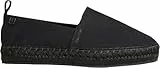 Calvin Klein Damen Espadrilles Oblique Canvas mit Schlaufe, Schwarz (Triple Black), 40