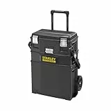Stanley FatMax Rollende Werkstatt Cantilever 1-94-210 (mit Schwerlasträder, automatische Sicherheitsverriegelung, einfahrbarer Teleskopgriff, seitliche Handgriffe, 54,9 x 73,3 x 41,3 cm)