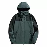 Generisch Rain Coat, Herren Regenjacke Softshell Funktionsjacke Outdoor Atmungsaktiv Wasserdichte Regenmantel Für Fahrrad Jacke Leichte Mit Kapuze Hardshelljacken Sommer Sport (6XL, Grau)
