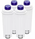 4Stücks Wasserfilter für Delonghi Filter Delonghi Kaffeevollautomat mit Aktivkohle-Enthärter Delonghi Filter für De'Longhi ECAM, ETAM, EC, BC Serie