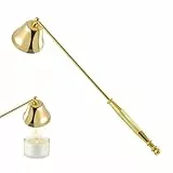 Kerzenlöscher aus Edelstahl, Dochtlöscher aus Edelstahl mit langem Griff, Sicheres Design für Kerzen, Candle Extinguisher geeignet für Hause Küche(Gold)