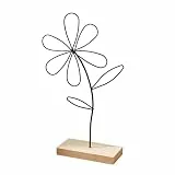 QUILSTM Blumenornament aus Eisen, Dekoration für Wohnzimmerschränke. Stilvolle Blumendekorationsskulptur aus Metalldraht ist robust und langlebig. Der