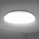 tekstap LED Deckenlampe 24W,4000K Neutralweiß, IP54 Wasserdicht Badlampe, 2400LM Runde Deckenleuchte LED für Badezimmer Schlafzimmer Küche Wohnzimmer Flur Balkon (Ø30cm)