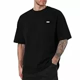 SMILODOX T-Shirt Herren Cedrik, Oversize Shirt aus 100% Baumwolle, Weiches Material, Metallabel Baumwollshirt, Kurzarmshirt mit modernem Detail, Freizeitshirt Vielseitig kombinierbar im Alltag