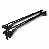 Owen 3.0 Auto Dachträger für geschlossene Reling 120cm Schwarz | Alu Relingträger abschließbar aerodynamisch 90kg dynamisch | Querträger verstellbar 70-108cm | für Dachbox, Dachzelt