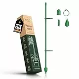Homez Pflanzenstütze & Rankhilfe – 20er Set inkl. 40 Clips – wiederverwendbar, wetterfest & robust – für Zimmer- & Kletterpflanzen – ideal für Innenbereich, Balkon & kleine Gemüsepflanzen