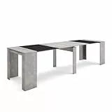 Skraut Home | Ausziehbarertisch | Multifunktionaler ausziehbarer | 300 | Für 14 Gäste | Esszimmertische | Moderner Stil | Zement