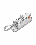 SHARGE Flow Mini 2 Powerbank, Tragbares Ladegerät 22,5W PD-Schnellladen mit Doppelstecker und integriertem Kabel, 5000mAh Kompaktakku mit USB-C & Lightning für iPhone 17/16/15/14, Galaxy S25