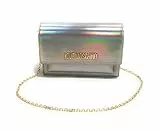 Borsa donna Love Moschino tracolla in ecopelle argento iridescente B24MO46 JC4095 Piccola