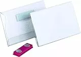Durable Namensschild (mit Magnet, 54 x 90 mm) Packung à 25 Stück, transparent, 811719