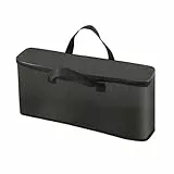 FUANA Bella Schmaler Toaster mit 2 Scheiben, wasserdicht und hitzebeständig, Reisetasche mit Aluminiumfolienfutter, leicht, tragbar, für den Außenbereich, Schwarz