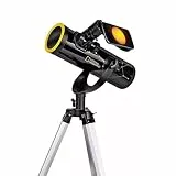 National Geographic Teleskop 76/350 mit Stativ, Smartphone-Halter und Sonnenfilter zum Beobachten der Sonne im Weißlicht