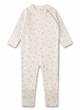 Sanetta Baby-Strampler beige Regenbogen | Praktischer und bequemer Unisex-Strampler aus Bio-Baumwolle. Baby Overall